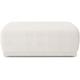 Baïta - Pouf nova tissu bouclette blanc 1 place - Blanc