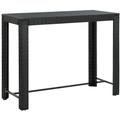 Table de bar de jardin Noir 140.5x60.5x110.5 cm Résine tressée - Noir