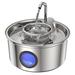 FWMB Cat Water Fountain Stainless Steel 3.2L/108 oz Pet Fountain with Removable Water Bowl Water Fountains for Cats Dogs Indoor with Water Level Window Pump Filter