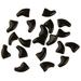 SPGIE 20pcs Soft Cat Nail Caps Pet Cat Claw Covers Paw Protective Multi-colour Silicone Material with 1 Glue(Black)M