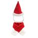 Pet Christmas Costume Outfit Set Soft Warm Cats Dogs Adjustable Hat with Scarf for Christmas Party Cosplay Christmas Hat and Scarf M