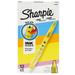 SHARPIE Liquid Highlighters Chisel Tip Fluorescent Yellow 12 Count