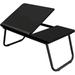 Folding Laptop Lap Desk - Wooden Work Table And Stand For Couch Bed And Sofa Computer Use - Folding Legs Adjustable Tilt - Use As Reading And Breakfast Tray - By (Black And Black)