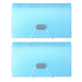 Portable Small Accordion File Organizer - 2 Pack Pockets A6 Mini Expanding File Folders Blue