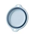 Collapsible Wash Basin Multiuse Dish Pans Foldable Dish Tub Portable Washing Basin Space Saving Plastic Washtub Dish Tub Laundry tub Also Used for Home Kitchen Outdoor Camping (Light Blue)