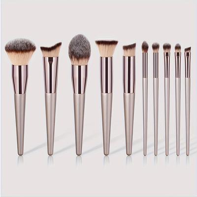 TEMU 10pcs/set Professional Multi-functional Makeup Brushes Makeup Kit, Foundation Brush, Powder Concealers Eye Shadows Blush Make Up Brushes