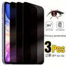 3pcs Full Cover Privacy Protection Screen Protector For 11 12 13 Pro Max Privacy Glass For 14 Pro 15 Pro Max Tempered Glass For 14 Plus 15 Plus Glass Film Privacy