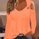 Solid Ring Detail Crew Neck T-shirt, Casual Cold Shoulder Long Sleeve Top For Spring & Fall, Women's Clothing