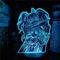 3D Led Illusion Lamp Night Lights Junko and Makoto 3D Anime Led Lighting Lamp Color Changing Nightlights Lampara Manga Table Lamp for Home Bedroom