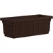 HC Companies VNP30000E21 29.5 x 6.75 x 6.38 Inch Outdoor Fluted Plastic Venetian Flower Box for Flowers Vegetables or Succulents Chocolate