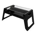 JIMING Portable Barbecue Charcoal Grill Stainless Steel BBQ Rack Folding Barbecue Grill Simple Outdoor Barbecue Rack (Black)