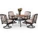 durable & William Patio Outdoor Dining Sets for 8 Outdoor Table Furniture Set 9 Piece- 1 Rectangular Expandable Patio Table and 8 Padded Swivel Dining Chairs
