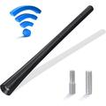 Universal Car Radio Rubber Antenna 7 inch Aerial Mast FM AM Roof Mount Vehicle Antennae Replacement with M5 M6 Screw Adapter