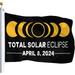 3 x 5 Ft Total Solar Eclipse Flags Total Solar Eclipse 04.08.2024 Flags Total Solar Eclipse 2024 04 08 Solar Eclipse House Flags Double Sided Decorative Solar Eclipse Garden Flags Banners (B)