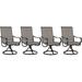 durable Patio Dining Chairs Set of 6 Outdoor Bistro Swivel High Back Textilene Arm Chairs for Garden Backyard