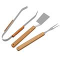 Pedty Stainless Steel Three Piece Set With Handle Grill Fork Grill Spatula Grill Clip Outdoor Barbecue Supplies Grill Grill Tools