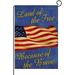Home Decorative Outdoor 4th of July Patriotic Memorial Day Garden Flag Double Sided Land of The Free Because of The Brave House Yard Flag 9/11 Decorations USA Holiday Outdoor Flag 12 x 18