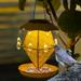 Pretxorve Iron Solar Bird Feeder Ground Lamp Umbrella Drip-Drop Garden Courtyard Outdoor Decorations Courtyard Sod Yellow