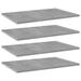 Bookshelf Boards 4 pcs Concrete Gray 23.6 x15.7 x0.6 Engineered Wood