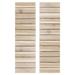 Horizontal Slat Exterior Shutters Pair