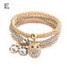 JilgTeok Bracelets for Women Clearance Multilayer Bracelets - 3PCS Gold/Silver/Rose Gold Corn Chain Bracelet For Women Heart Shaped Stretch Bracelet Mothers Day Gifts