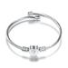 JilgTeok Bracelets for Women Clearance 26 Letters Stainless Steel Wire Bracelet Heart-shaped Bracelet Mothers Day Gifts