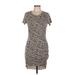 La Miel Casual Dress - Mini: Brown Leopard Print Dresses - Women's Size Medium