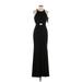 Blondie Nites Cocktail Dress - Formal: Black Print Dresses - New - Women's Size 11