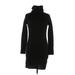 Zara Casual Dress - Sweater Dress: Black Dresses - Women's Size Medium