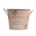 JIMING Flower Bucket Pretty Home Decoration Retro Iron Craft Flower Container (Pink)