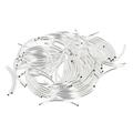 100 Pcs Curved Noodle Tube Spacer Beads 0.3x5cm Silver Plated Finish Curved Long Tube Beads DIY Jewelry Accessories