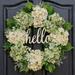 CELNNCOE Artificial Flowers Spring And Summer Wreath Hydrangea Simulation Wreath Door Decoration Letter Card Fake Flower Circle Decoration Door Wall Hangingï¼ŒA Free Size