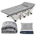 MOWENTA Folding Camping Cot for Adults Heavy Duty Sleeping Cot Double Layer Portable Tent Cot Bed with Mattress Pillow Pump and Carry Bag for Outdoor Traveling Camp Snap Beach Vacation