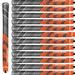 HNQY 13 Pack MCC PLUS 4 Golf Club Grips Standard Midsize Gray Orange FullSet