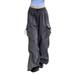 Women s Stretch Pants Baggy Cargo Street Hip Hop Joggers Sweatpants Drawstring Loose Classic Elastic Waisted Lightweight Business Long Trousers Wide-Leg Dress Casual Golf Slacks with Pockets