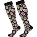 Coolnut Compression Socks Set of 2 Pairs for Women & Men - Best Support Socks for Running Nurses Travel (Halloween Skull) Gift