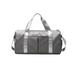 Duffle Bag Sports Duffel Bag for Gym with Wet Pocket & Shoe Compartment Weekender Travel Bag - grey