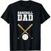 Mens Baseball Dad Baseball Bates Fathers day for dads T-Shirt