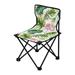 Flamingo on Tropical Palm Leaves Portable Camping Chair Outdoor Folding Beach Chair Fishing Chair Lawn Chair with Carry Bag Support to 220LBS