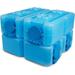 LLBIULife International Water Containers for Emergency Water | 6-Pack of Stackable 3.5 Gallon Water Container Bricks | Food-Grade HDPE Plastic | BPA-Free | STD Blue