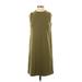 G by Giuliana Rancic Casual Dress - Shift High Neck Sleeveless: Green Print Dresses - Women's Size X-Small