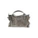 FRYE Leather Satchel: Gray Solid Bags