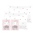 Silver Cloud Heart Print Satin Pillowcase Twinpack