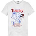 T-Shirt TOMMY HILFIGER "FUN TEE S/S" Gr. 12 (152), weiß (white) Jungen Shirts T-Shirts