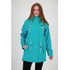 Regenjacke DEPROC ACTIVE "Friesennerz ELLESMERE WOMEN", Damen, Gr. 36 (S), blau (türkis), Obermaterial: 100% Polyurethan;Futter: 100% Polyester, casual, figurumspielend, Langarm gerader Abschluss mit Druckknopf, Jacken, auch in Großen Größen erhältlich