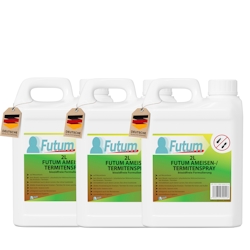 FUTUM 3x2L Ameisenspray / Termitenspray bekämpft Insekten, Eier, Larven, Insektenspray ohne Biozide auf Wasserbasis, Sofortwirkung ohne Flecken Image