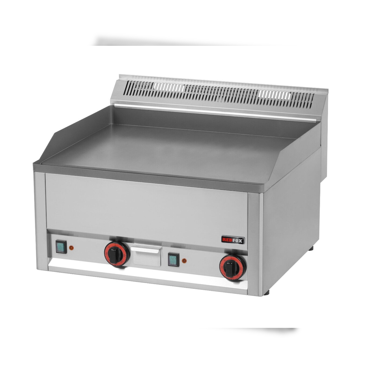 A&S polarny Gastro Elektro-Griddleplatte 2 Heizzonen Grillplatte Bratplatte 660x600x290 mm Image