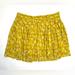 American Eagle Outfitters Skirts | American Eagle Outfitters Women's Yellow Floral Pleated Lined Mini Skirt Size 2 | Color: Tan/Yellow | Size: 2