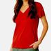 Madewell Tops | Madewell Organic Cotton V-Neck Tee In Red, Size Small (W3) | Color: Red | Size: S