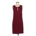 Lark & Ro Cocktail Dress - Mini Keyhole Sleeveless: Red Dresses - Women's Size 8